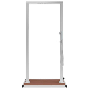 Galleria Design Outdoor Shower with Tray WPC Stainless Steel