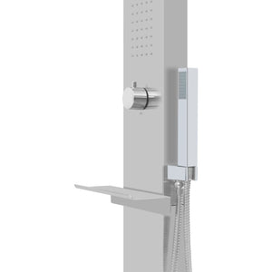 Galleria Design Outdoor Shower with Tray WPC Stainless Steel