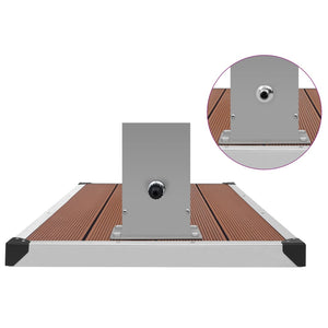 Galleria Design Outdoor Shower with Tray WPC Stainless Steel