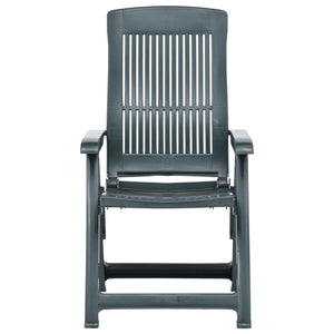 Galleria Design Garden Reclining Chairs 2 pcs Plastic Green