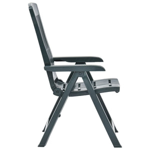 Galleria Design Garden Reclining Chairs 2 pcs Plastic Green