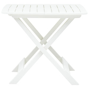Galleria Design Folding Garden Table White 79x72x70 cm Plastic