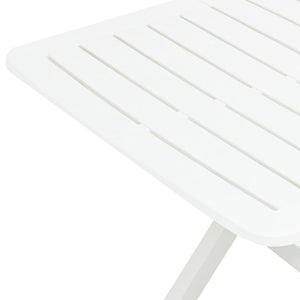 Galleria Design Folding Garden Table White 79x72x70 cm Plastic