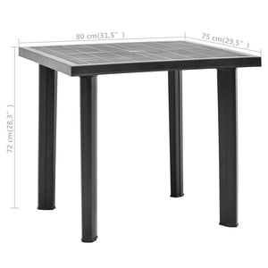 Galleria Design Garden Table Anthracite 80x75x72 cm Plastic
