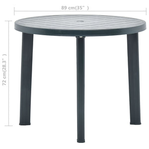 Galleria Design Garden Table Green 89 cm Plastic
