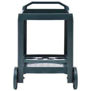 Galleria Design Beverage Cart Green 69x53x72 cm Plastic