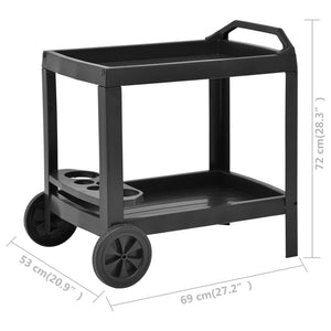 Galleria Design Beverage Cart Anthracite 69x53x72 cm Plastic