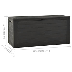 Galleria Design Garden Storage Box Anthracite 116x44x55 cm