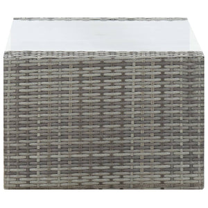 Galleria Design 4 Piece Garden Lounge Set with Cushions Poly Rattan Grey