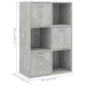 Galleria Design Storage Cabinet Concrete Grey 60x29.5x90 cm Engineered Wood