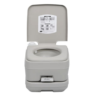 Galleria Design Portable Camping Toilet Grey 10+10 L