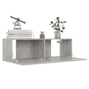 Galleria Design TV Cabinet Concrete Grey 100x30x30 cm Engineered Wood