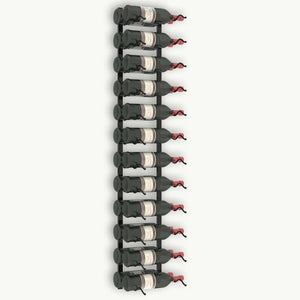 Galleria Design Wall-mounted Wine Rack for 24 Bottles Black Iron