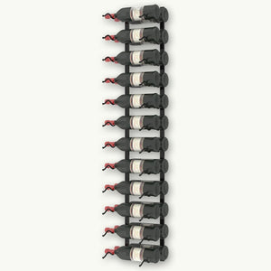 Galleria Design Wall-mounted Wine Rack for 24 Bottles Black Iron