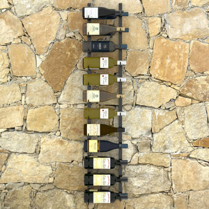 Galleria Design Wall-mounted Wine Rack for 24 Bottles Black Iron