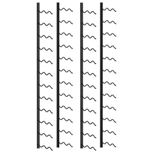 Galleria Design Wall-mounted Wine Racks for 48 Bottles 2 pcs Black Iron