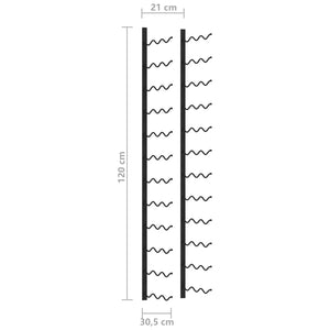 Galleria Design Wall-mounted Wine Rack for 36 Bottles Black Iron