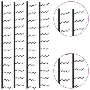 Galleria Design Wall-mounted Wine Racks for 72 Bottles 2 pcs Black Iron