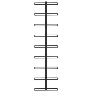 Galleria Design Wall-mounted Wine Rack for 9 Bottles Black Iron