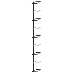 Galleria Design Wall-mounted Wine Rack for 9 Bottles Black Iron
