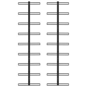 Galleria Design Wall-mounted Wine Racks for 18 Bottles 2 pcs Black Iron
