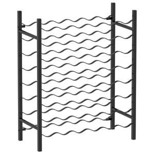 Galleria Design Wine Rack for 48 Bottles Black Metal