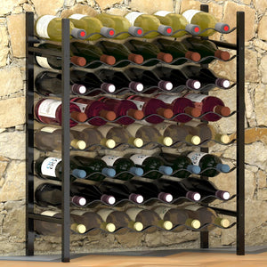 Galleria Design Wine Rack for 48 Bottles Black Metal