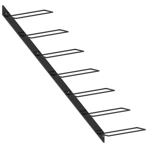 Galleria Design Wall-mounted Wine Rack for 7 Bottles Black Metal
