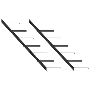 Galleria Design Wall-mounted Wine Racks for 14 Bottles 2 pcs Black Metal