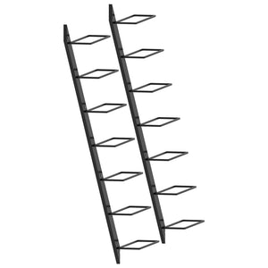 Galleria Design Wall-mounted Wine Racks for 14 Bottles 2 pcs Black Metal