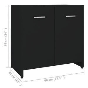 Galleria Design Bathroom Cabinet Black 60x33x61 cm Engineered Wood