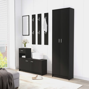 Galleria Design Hallway Wardrobe Black 55x25x189 cm Engineered Wood
