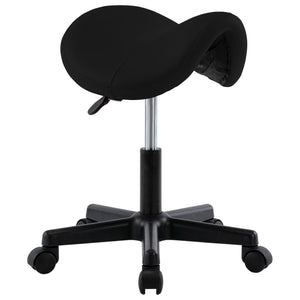 Galleria Design Work Stool Black Faux Leather