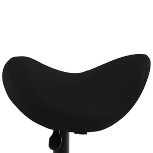 Galleria Design Work Stool Black Faux Leather