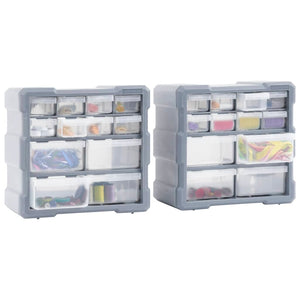 Galleria Design Multi-drawer Organisers with 12 Drawers 2 pcs 26.5x16x26 cm