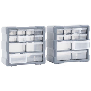 Galleria Design Multi-drawer Organisers with 12 Drawers 2 pcs 26.5x16x26 cm
