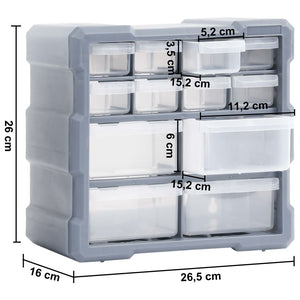 Galleria Design Multi-drawer Organisers with 12 Drawers 2 pcs 26.5x16x26 cm