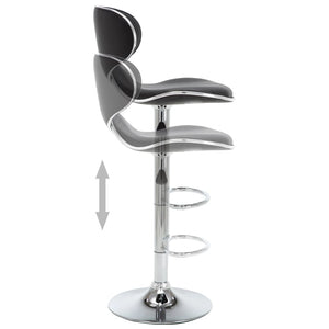 Galleria Design Bar Stools 2 pcs Black Faux Leather