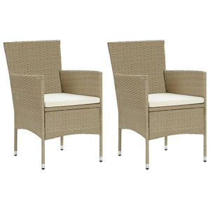 Galleria Design Garden Dining Chairs 2 pcs Poly Rattan Beige