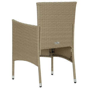 Galleria Design Garden Dining Chairs 2 pcs Poly Rattan Beige
