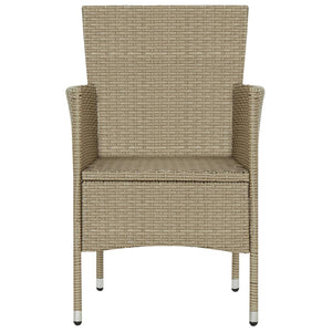 Galleria Design Garden Dining Chairs 2 pcs Poly Rattan Beige