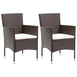Galleria Design Garden Dining Chairs 2 pcs Poly Rattan Brown