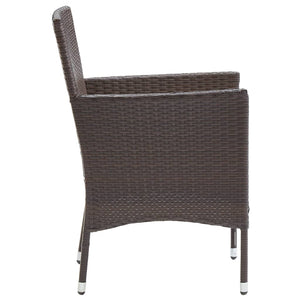 Galleria Design Garden Dining Chairs 2 pcs Poly Rattan Brown