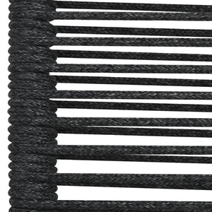 Galleria Design Garden Chairs 4 pcs Cotton Rope and Steel Black