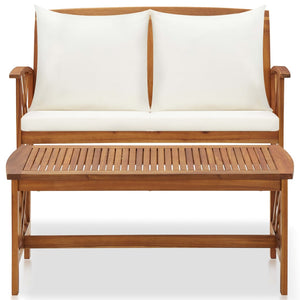 Galleria Design 2 Piece Garden Lounge Set with Cushions Solid Acacia Wood