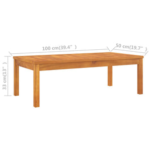 Galleria Design Coffee Table 100x50x33 cm Solid Acacia Wood