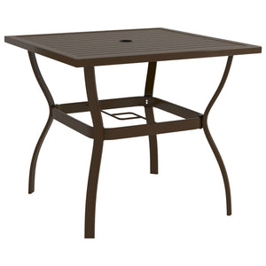 Galleria Design Garden Table Brown 81.5x81.5x72 cm Steel