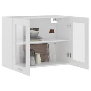 Galleria Design Hanging Glass Cabinet White 80x31x60 cm Engineered Wood