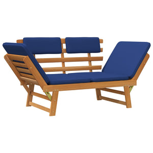 Galleria Design Garden Bench with Cushions 2-in-1 190 cm Solid Acacia Wood