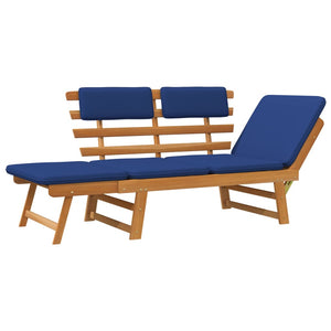 Galleria Design Garden Bench with Cushions 2-in-1 190 cm Solid Acacia Wood